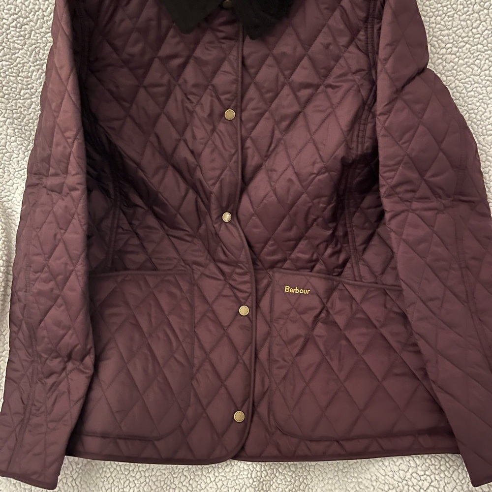 Barbour Purple Utility Jacket Quilted Design